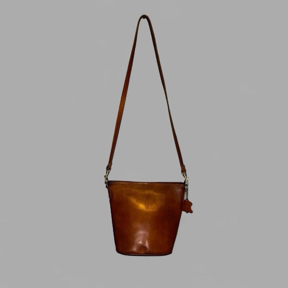 VTG G.H. Bass & Co Brown Genuine Leather Shoulder Bag | Hobo Crossbody Purse - Picture 2 of 11